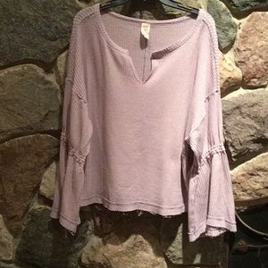 Free People Thermal Ruffle top